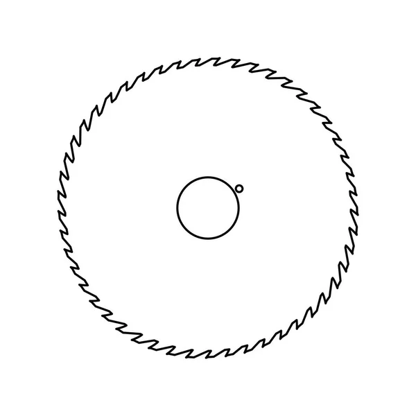 Lame de scie circulaire couleur noire icône de chemin  . — Image vectorielle