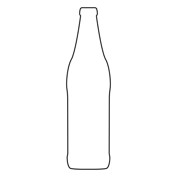 Piwo butelka czarny kolor ścieżkę ikonę . — Wektor stockowy