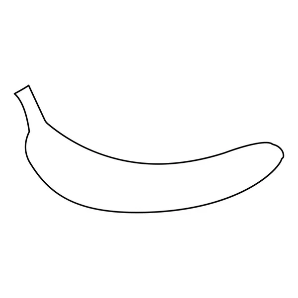 Banana black color path icon . — Stock Vector