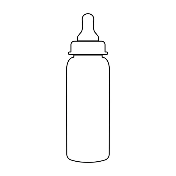 Babyflasche Symbol schwarze Farbe Pfad Symbol . — Stockvektor