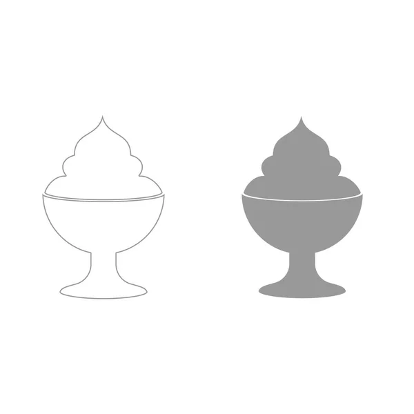 Conjunto de color gris helado icono  . — Archivo Imágenes Vectoriales
