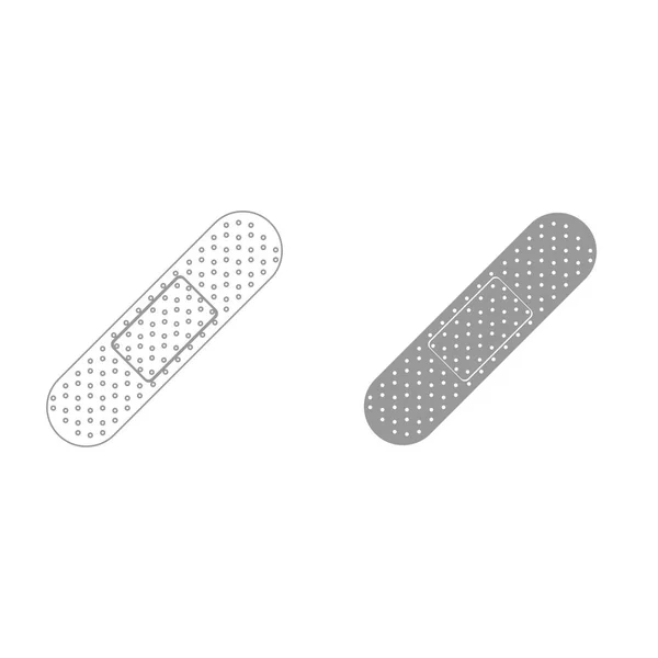 Banda de color gris icono conjunto  . — Vector de stock