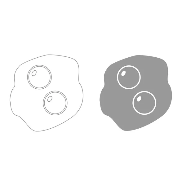 Huevos revueltos icono conjunto de color gris  . — Vector de stock