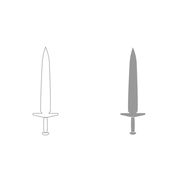 Простой значок серого цвета меча  . — стоковый вектор