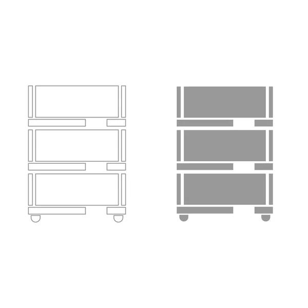 Porte-plancher pour icône de jeu de couleurs gris papier  . — Image vectorielle