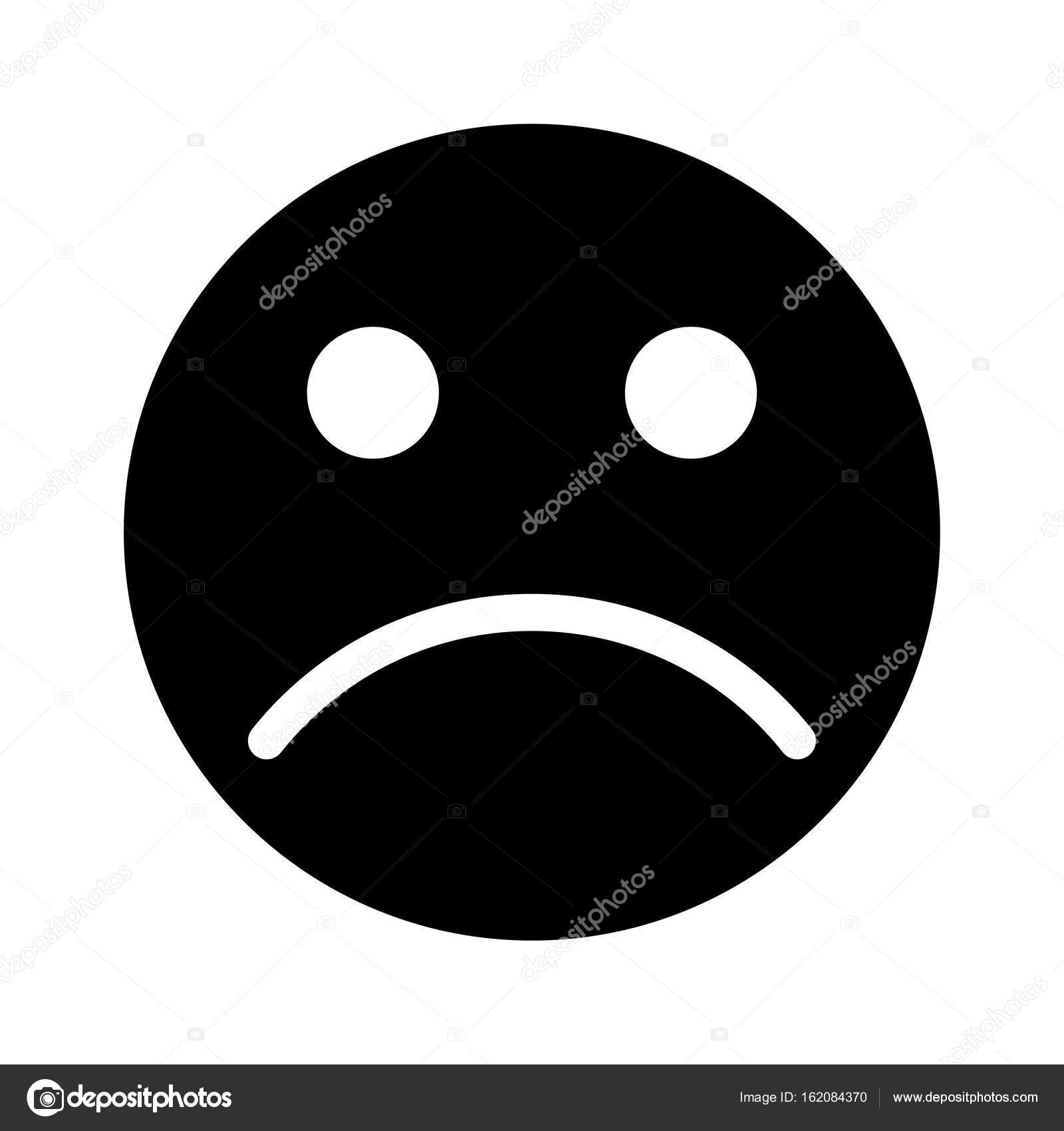 Trauriger Smiley Schwarzer Hintergrund