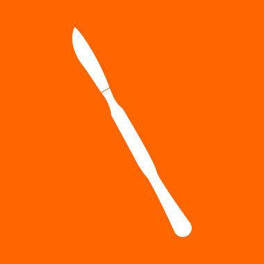 Neşter beyaz renk simgesi .