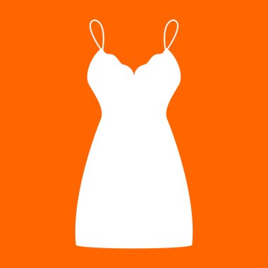 Sundress, bileşik ya da gece beyaz renk simgesi .