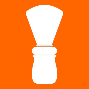 Fırça beyaz renkli simge tıraş .