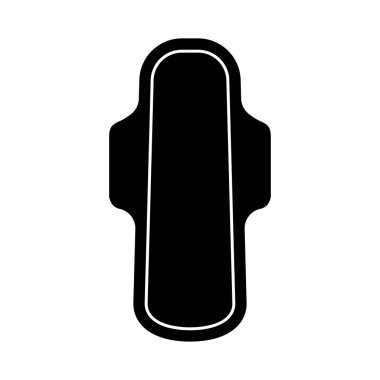 Sıhhi peçete siyah renk simgesi .