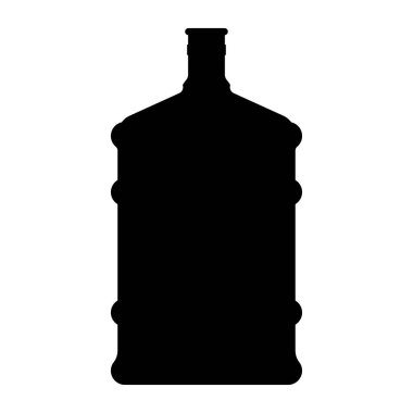 Dağıtıcı büyük şişe siyah renk simgesi .