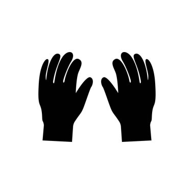 Eldiven siyah renk simgesini çift iş .