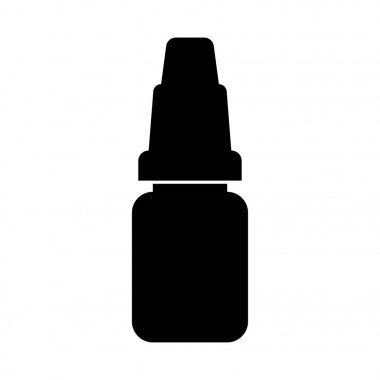 Siyah renkli simge göz damlası .