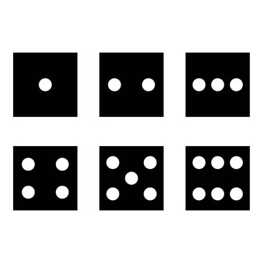 Dice nubes black color icon .