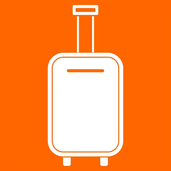 Sac à bagages icône de couleur blanche  . — Image vectorielle