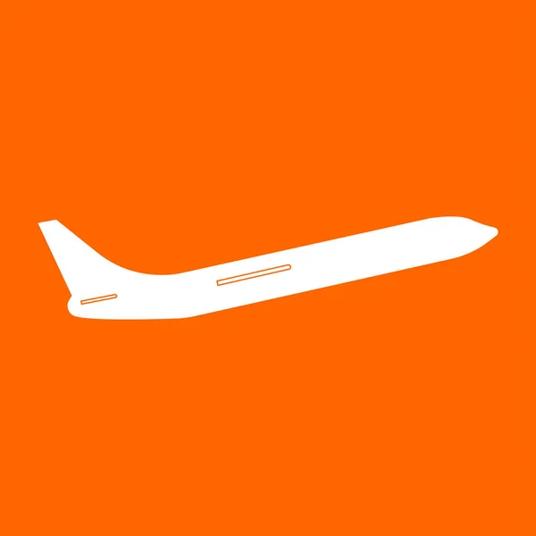 Flugzeug weißes Farbsymbol . — Stockvektor