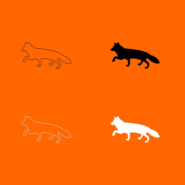 Fox van silhouetten pictogram . — Stockvector