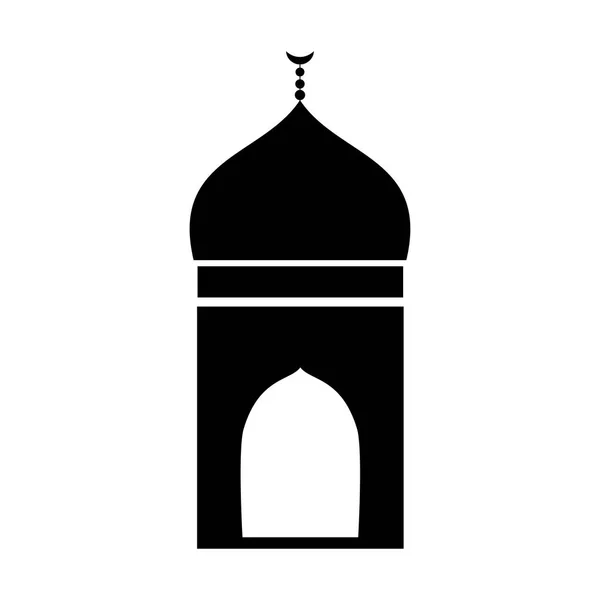 Mezquita icono de color negro  . — Archivo Imágenes Vectoriales