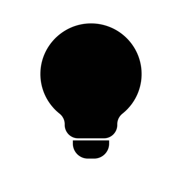 Bombilla icono de color negro  . — Vector de stock