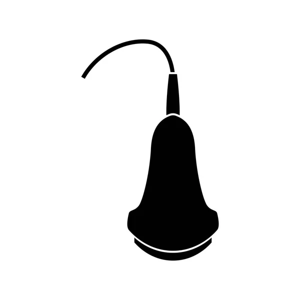 Icono de color negro ultrasonido  . — Vector de stock