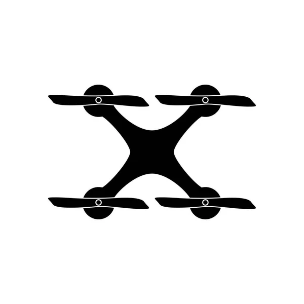 Drone icono de color negro  . — Vector de stock