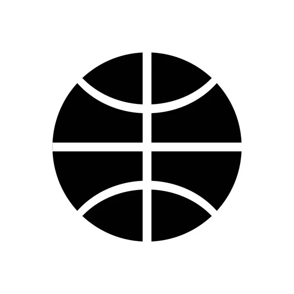 Bola de basquete ícone de cor preta  . — Vetor de Stock