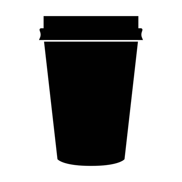Papel taza de café icono de color negro  . — Archivo Imágenes Vectoriales