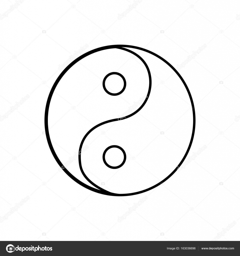 Yin Yang Symbol Black Color Icon Vector Image By C Seregasss435 Vector Stock