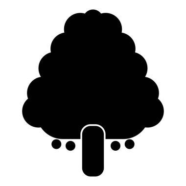 Meyve ağacı siyah renk simgesi .