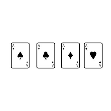 Playing cards black color icon . clipart