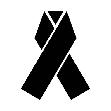 Kurdele siyah renk simgesi .