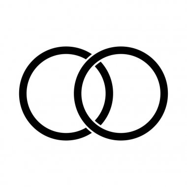 Alyans siyah renk simgesi .