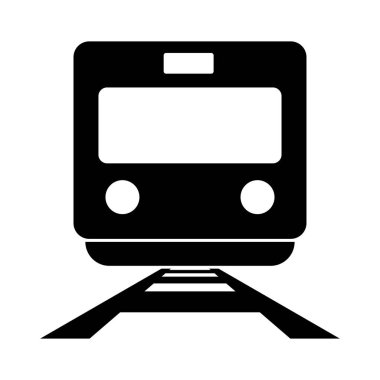 Tren siyah renk simgesi .