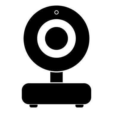 Web kamera siyah renk simgesi .