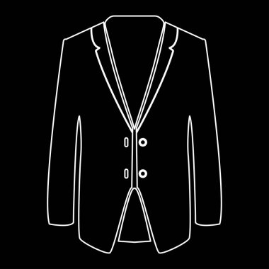 İş takım elbise beyaz renk yol simgesi .