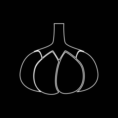 Sarımsak beyaz renk yol simgesi .