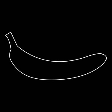 Muz beyaz renk yol simgesi .