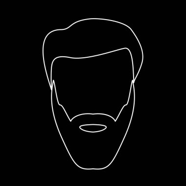 Sakal ve saç beyaz renk yol simgesi ile baş .