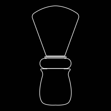 Tıraş fırçası beyaz renk yol simgesi .