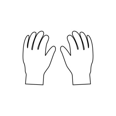 Eldiven siyah renk simgesini çift iş .