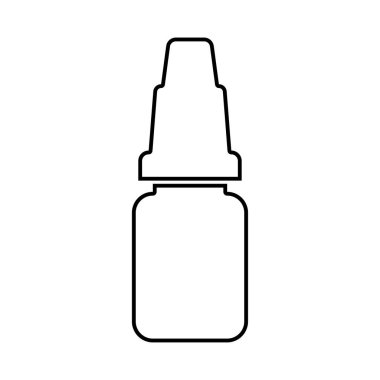 Siyah renkli simge göz damlası .