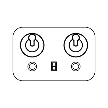 Uzaktan kumanda siyah renk simgesi .