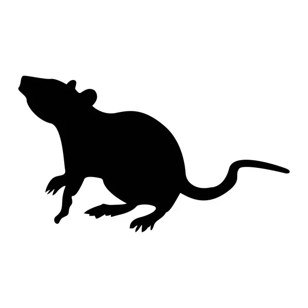 Ratte schwarze Farbe Symbol . — Stockvektor