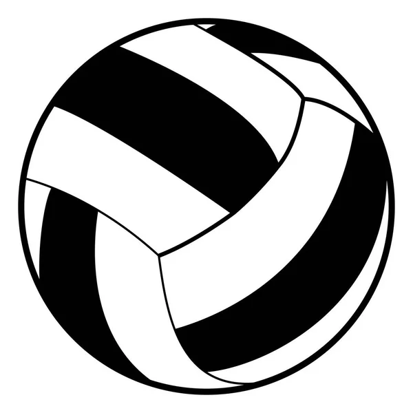 Volleyboll boll svart färgikonen . — Stock vektor