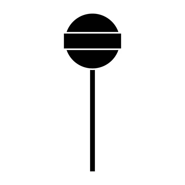 Lollipop svart färgikonen . — Stock vektor