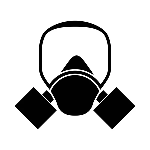 Gasmasker zwart kleur pictogram . — Stockvector