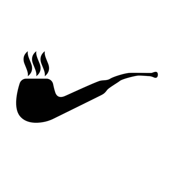 Pipa de fumar color negro icono  . — Vector de stock