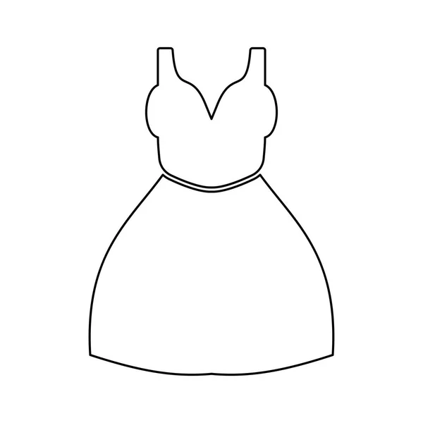 Vrouw jurk zwarte kleur pictogram . — Stockvector