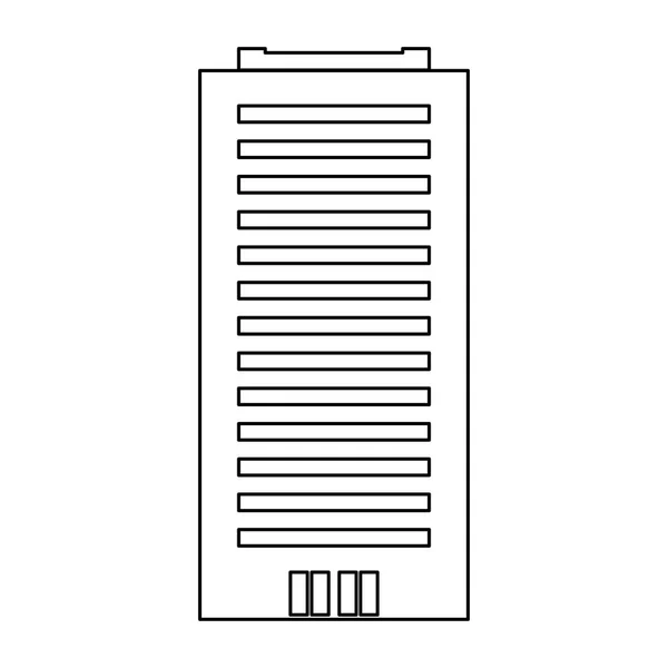 Gebouw zwarte kleur pictogram . — Stockvector