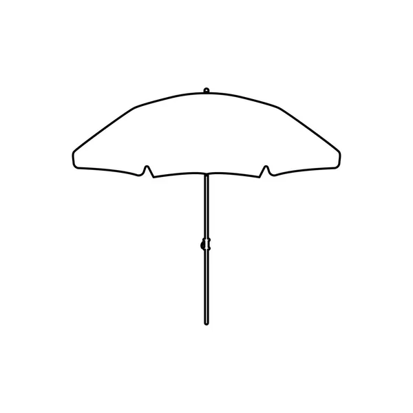 Beach umbrella black color icon . — Stock Vector